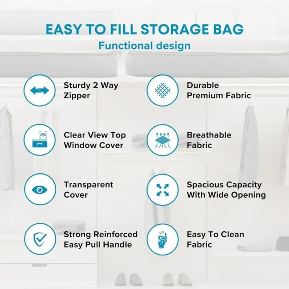 SmartCube Under‎ Bed Storage Bags - 3 Pack Large 39